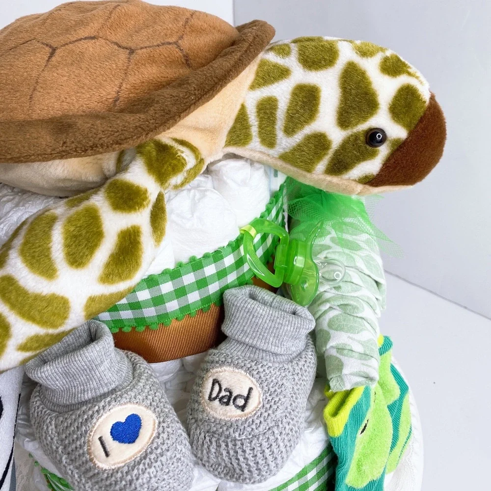 Turtle Diaper Cake
